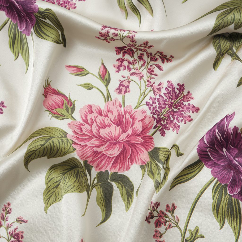 Stretch Silk Satin Fabric Swatch